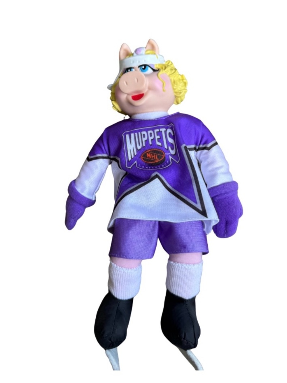 Vintage 1995 McDonalds Muppets Miss Piggy Hockey Plush EUC